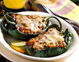 Grilled Stuffed Chili Rellenos Or Green Bell Peppers Recipe Stuffed Peppers Recipes Chili Relleno