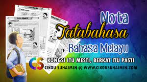 Bahasa melayu is an official language in malaysia. Nota Tatabahasa Bahasa Melayu