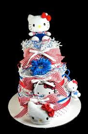 See more ideas about hello kitty, kitty, hello kitty baby shower. Hello Kitty Baby Girl Diaper Cake 3 Tiers Baby Shower Centerpiece Gift
