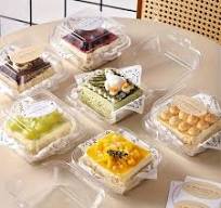 Clear Pvc Bento Cake Box | Clear Square Clamshell Cake Containers – 6-Inch  PET Dessert Boxes with Hinged Lids
