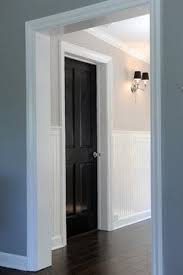 Hallway Paint Color Black Classic Touches Traditional Bungalow Spaces Los Angeles Kellybaron Black Interior Doors Doors Interior Interior Door Colors
