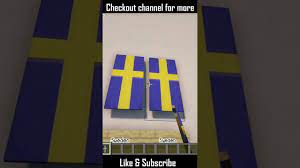 How to Build Sweden Flag Banner in Minecraft 1.19 ! #shorts #banner -  YouTube