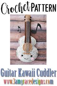 Binoculars with compass and pouch; Guitar Crochet Pattern Kawaii Cuddler 3amgracedesigns