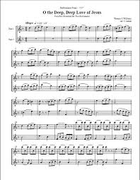 O The Deep Deep Love Of Jesus For Instrumental Duet Deep Love Deep Jesus