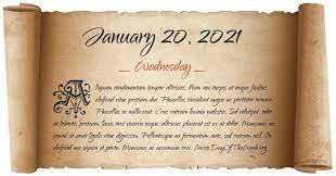 The current week (week 20) is highlighted. What Day Of The Week Was January 20 2021
