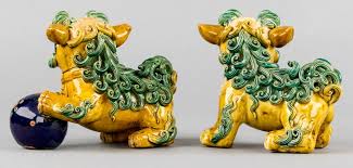 Nicely carved old chinese grey jade statue carving of qilin. Sold Price Pair Of Chinese Porcelain Foo Dogs October 4 0119 11 00 Am Pdt