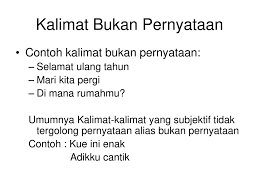 Jenis kalimat pernyataan dan contohnya. Logika Matematika Pertemuan I Apaan Tuh Ppt Download