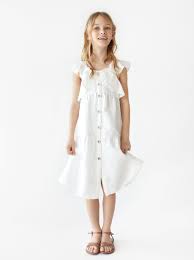 Ruffled Buttoned Dress Dress Time Dresses And Jumpsuits Girl 5 14 Yrs Kids Zara United States Thời Trang Quần Ao Quần Ao Trẻ Em