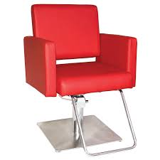 Piper Styling Chair With Square Base Red Salon Chairs Chair Style Chair