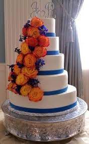 Blue And Orange Wedding Cake With Images Orange Wedding Cake Wedding Cakes Blue Blue Orange Weddings