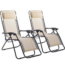 New Zero Gravity Chairs Case Of 2 Lounge Patio Chairs Outdoor Yard Beach O62 Tan You Can Get More Details By Outdoor Chairs Gravity Chair Zero Gravity Chair