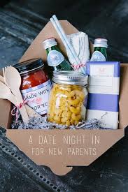 37 Extremely Useful Gifts For New Parents Best Ideas For Things They Need Date Night Gift Baskets Date Night Gifts Diy Gift Baskets