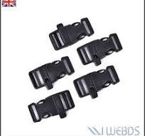 SIDE RELEASE BUCKLES 15mm 5/8" WEBBING EMERGENCY WHISTLE FOR Backpack  Hiking New