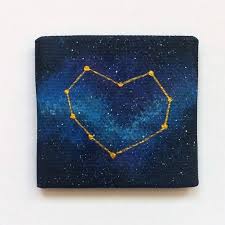 Heart Constellation Magnet Star Constellation Valentines Etsy Heart Canvas Art Simple Canvas Paintings Canvas Art Painting