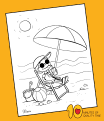 Find the best summer coloring pages for kids and adults and enjoy coloring it. Sitting In A Beach Chair Under An Umbrella Coloring Page 10 Minutes Of Quality Time