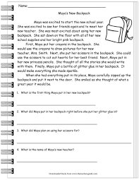 What is the author telling the reader? Math Worksheet 3rdde Readingehension Worksheets Printable Science Third Reading Comprehension Samsfriedchickenanddonuts