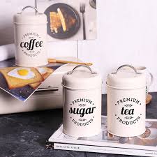 Tea coffee sugar canisters on amazon. Kitchen Canister Set With Airtight Lid Set For Tea Coffee Sugar Home Kitchen Restaurant Cafe Use 15 5x10cm 3pcs Set Bottles Jars Boxes Aliexpress