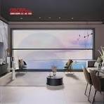 Brown Aluminum Window - Sliding Soundproof Design