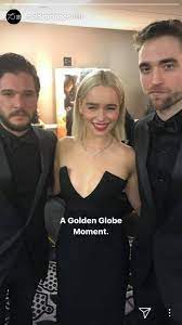 Clarke took to her instagram account to. Purely Pattinson On Twitter Rob Kit Harington And Emilia Clarke At The Golden Globe Instagram Stories Https T Co H7tduiy7yu