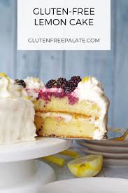 Serve this plain or on a light bed of blackberry or current jam. Easy Gluten Free Lemon Cake
