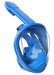 Детская маска для плавания снорклинга Полнолицевая панорамная GTM FREE BREATH (X/S) Синяя Original Blue, цена 575 ₴: купить на Prom.ua | Украина, Львов