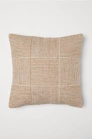 Jute Blend Cushion Cover Light Beige Home All H M Ca 1 Cushion Cover Cushions Throw Pillows