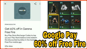 ==abuot this video==dosto google pay se free fire ka top up kaise le sakte hain aaj main aapko is video par bataunga.thank you.🙏how to purchase. Google Pay Free Fire Offer Get 60 Off In Fashion Bundle Gaming Rabi Youtube