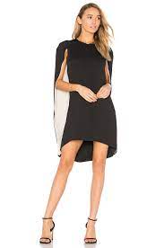 ✈ choose express delivery at checkout. Halston Heritage Cape Dress In Black Champagne Revolve