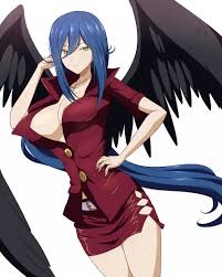 clam curry, kalawarner, high school dxd, commentary request, highres,  1girl, blue hair, breasts, hair between eyes, jewelry, large breasts, long  hair, office lady, smile, solo, very long hair, yellow eyes - Image View -  | Gelbooru - Free Anime and Hentai Gallery