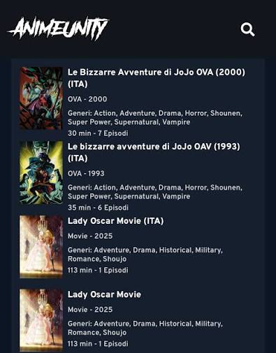 Mi hanno detto che si trova su Animeunity