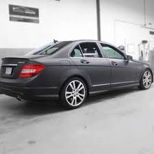 Mercedes C300 Wrapped In Matte Black At Exotik Wrapz Matte Black Wrap Mercedes C300 Matte Black