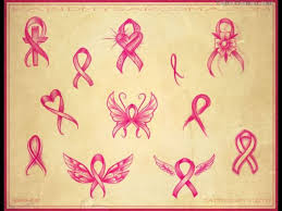 Cancer ribbons are simple loops of ribbon that people wear to show their support for people who have cancer or to spread awareness about the there are many different types of cancer ribbons, each with their own symbolic color. Banner And Pink Cancer Ribbon Tattoo