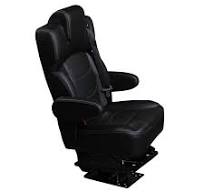 22” SUPER VIP CAPTAIN SEAT | SWIVEL BASE | BLACK LEATHER TOUCH