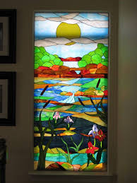 Terry's florist is a premium shop. Lake Flowers And Sunset Scene J M Stained Glass North Myrtle Beach Sc Faux Stained Glass Window Art Stained Glass Mosaic