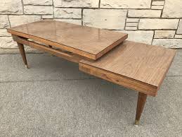 Mid Century Modern Mersman Walnut Formica 2 Tier Coffee Table Coffee Table Mid Century Modern Mid Century Modern Furniture