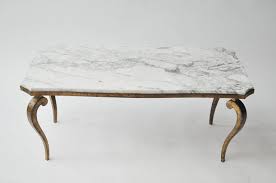 English bronze cabriole leg coffee table with marble top, circa 1960. Marble And Gold Leaf Cabriole Leg Coffee Table By Ramsay At 1stdibs