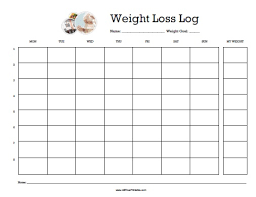 Weight Loss Log Free Printable Allfreeprintable Com