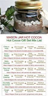 13 Easy Mason Jar Ideas Mason Jar Meals Hot Cocoa Gift Hot Chocolate Gift