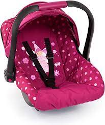Amazon Com Bayer Design Baby Doll Deluxe Car Seat With Canopy Polka Dots Toys Games