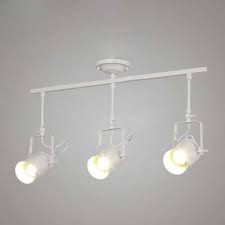 Modern Vintage Style 3 Light Commercial Led Tracking Light In White Takeluckhome Com