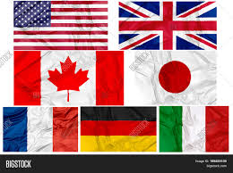 Flags of group of seven (g7) countries. Flags World G7 Group Image Photo Free Trial Bigstock