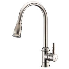 Enjoy free shipping on most stuff, even big stuff. Anzzi Sails Series Single Handle Pull Down Sprayer Kitchen Faucet In Brushed Nickel Kf Az130 The Home Depot