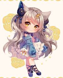 Hyanna Natsu On Instagram Hyanshading Chibi Commission For Jenniru On Da Design Species By Hiehirai Chibi Anime Kawaii Chibi Girl Drawings Anime Wolf Girl