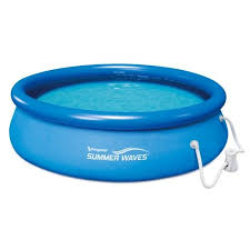Summer Waves 10 Ft Quick Set Inflatable Above Ground Pool With Filter Pump Jet Com Summer Waves Swimming Pool Filters In Ground Pools