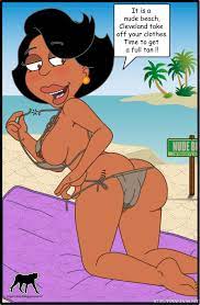 Buxom Donna Tubbs just can't wait to get naked on the beach! – Cleveland  Show Porn