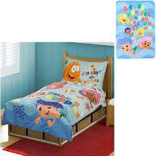 Nickelodeon Bubble Guppies Toddler Bedding Set With Bonus Blanket Toddler Bed Set Toddler Bed Comforter Toddler Comforter Sets