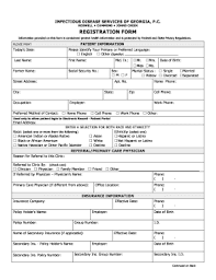 Fillable Online New Patient Registration Packet Cardiac Surgery Specialists Fax Email Print Pdffiller