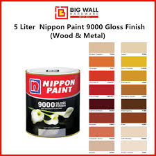 Nippon paint products can be purchased online in karachi pakistan at the best price with nippon paint color chart. Nippon Paint Gloss Finish 5l P1 Available In All Colours Cat Minyak Big Wall Hardware Shopee Malaysia