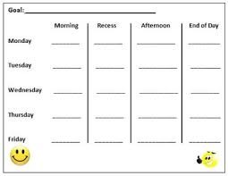 Generic Weekly Goal Setting Behavior Chart By Jimmy D Tpt