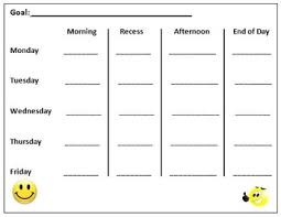 generic weekly goal setting behavior chart by jimmy d tpt